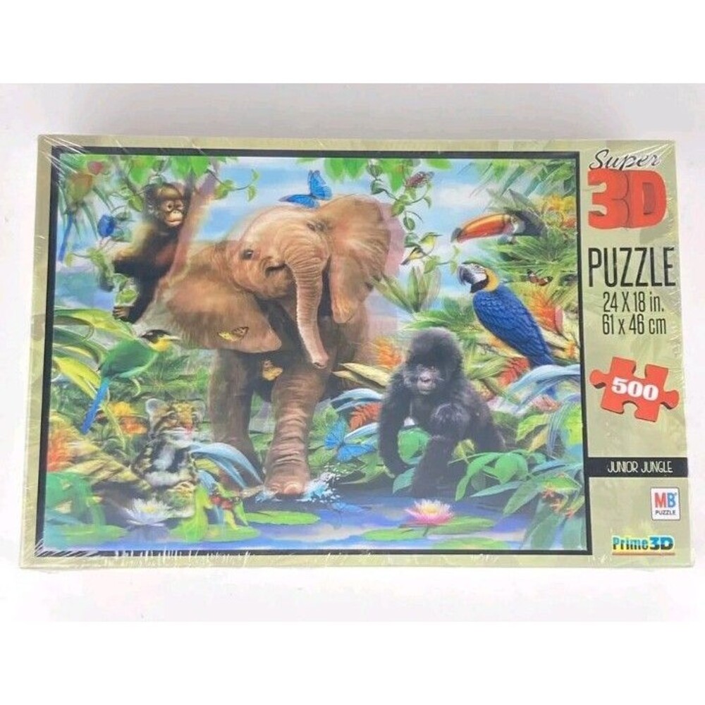 Puzzle Super Prime 3D Puzzle JUNIOR JUNGLE 500 Piece Jigsaw Animals Cardinal New